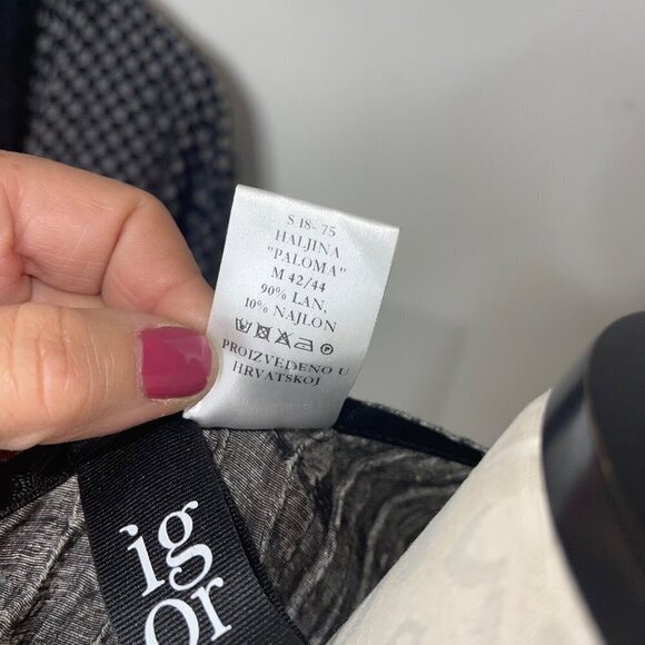 Igor Womens Dress Size Medium Gray Paloma Midi Sleeveless Pockets Linen - Picture 8 of 10